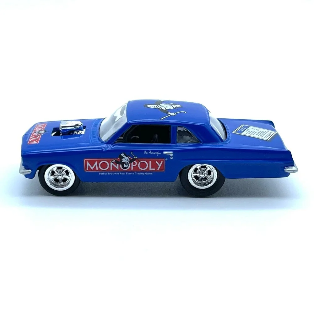 Johnny Lightning Monopoly Park Place Pontiac Tempest Car Blue Diecast 1/64 Loose